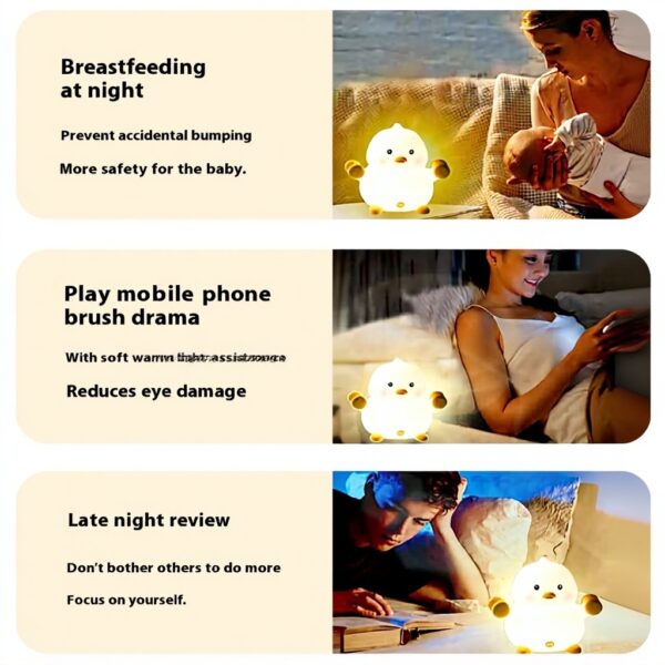 Veilleuse Canard Allayu Silicone Rechargeable Lumière Douce