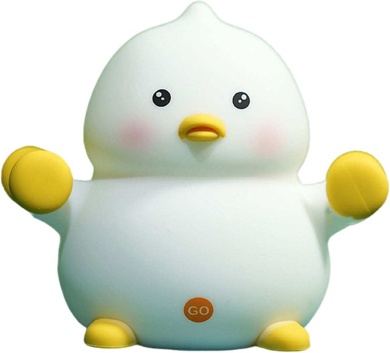 Veilleuse Canard Allayu Silicone Rechargeable posée sur une table de nuit dans une chambre d'enfant