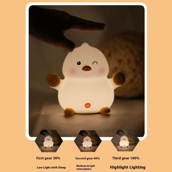 Veilleuse Canard budiniao Silicone Rechargeable Lumière-7