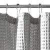 Rideau de douche Vera Wang gaufré gris lavable facile