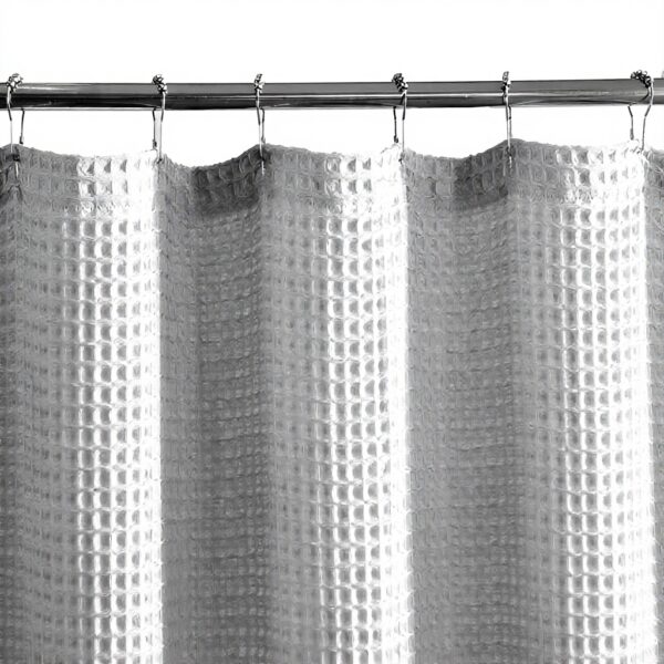 Rideau de douche Vera Wang gaufré gris lavable facile