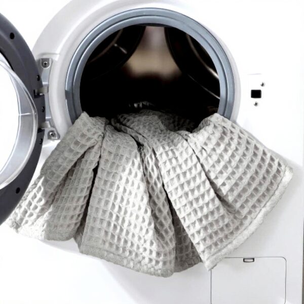 Rideau de douche Vera Wang gaufré gris lavable facile