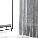 Rideau de douche Vera Wang gaufré gris lavable facile