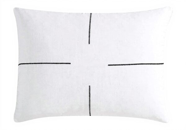 Parure de lit Vera Wang Coton Satin Zig Zag Blanc Noir