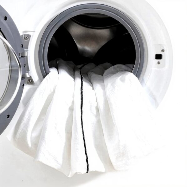 Parure de lit Vera Wang Coton Satin Zig Zag Blanc Noir