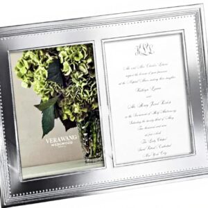 Cadre photo Vera Wang Wedgwood argent double passe-partout