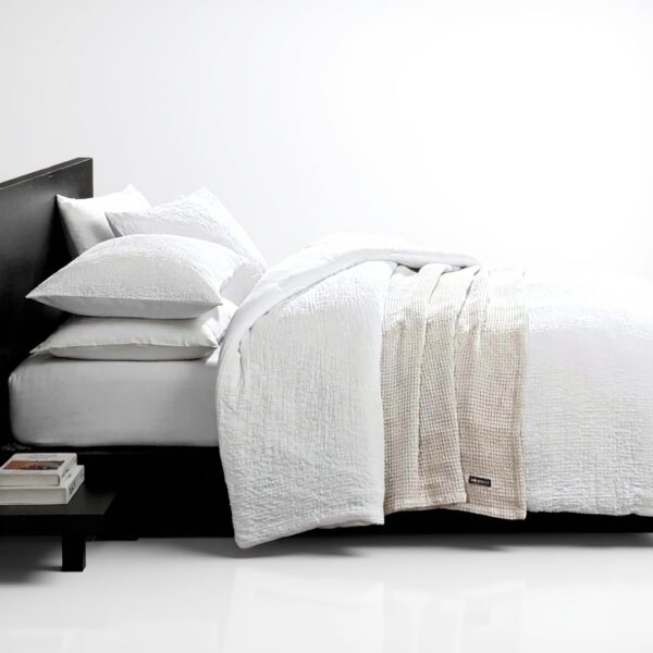 Parure de lit Vera Wang Coton Luxe Blanc Grand lit