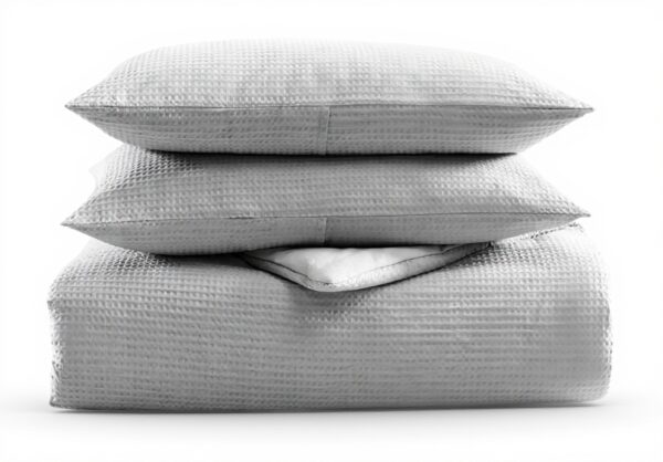 Parure de lit Vera Wang coton luxe gris clair de lune grand