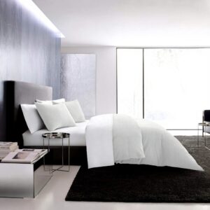 Parure de lit Vera Wang coton luxe gris clair de lune grand