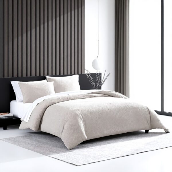 Parure de lit Vera Wang coton luxe gris clair de lune grand