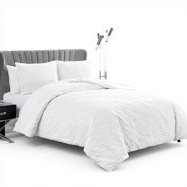 Parure de lit King Size Vera Wang Blanc coton fermeture