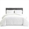 Parure de lit King Size Vera Wang Blanc coton fermeture