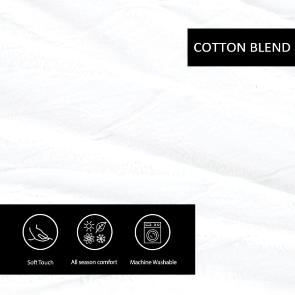 Parure de lit King Size Vera Wang Blanc coton fermeture