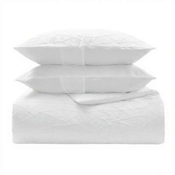 Parure de lit King Size Vera Wang Blanc coton fermeture