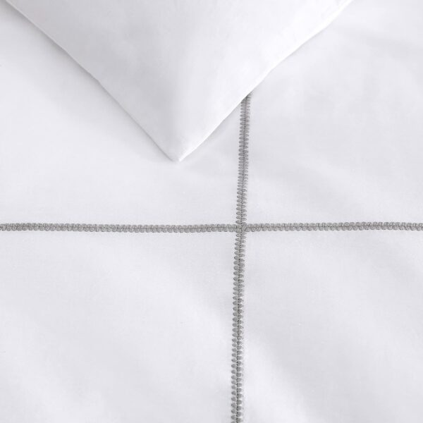 Parure de lit King Size Vera Wang Coton réversible Zigzag-4