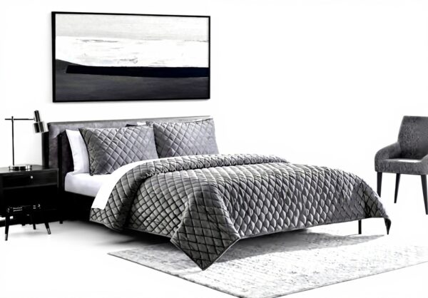 Parure de lit Vera Wang velours doux réversible grand lit