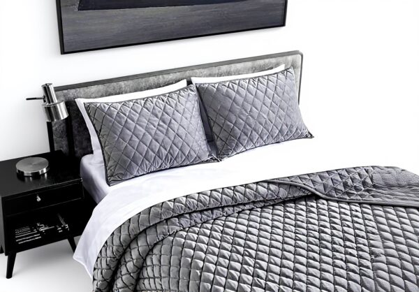 Parure de lit Vera Wang velours doux réversible grand lit