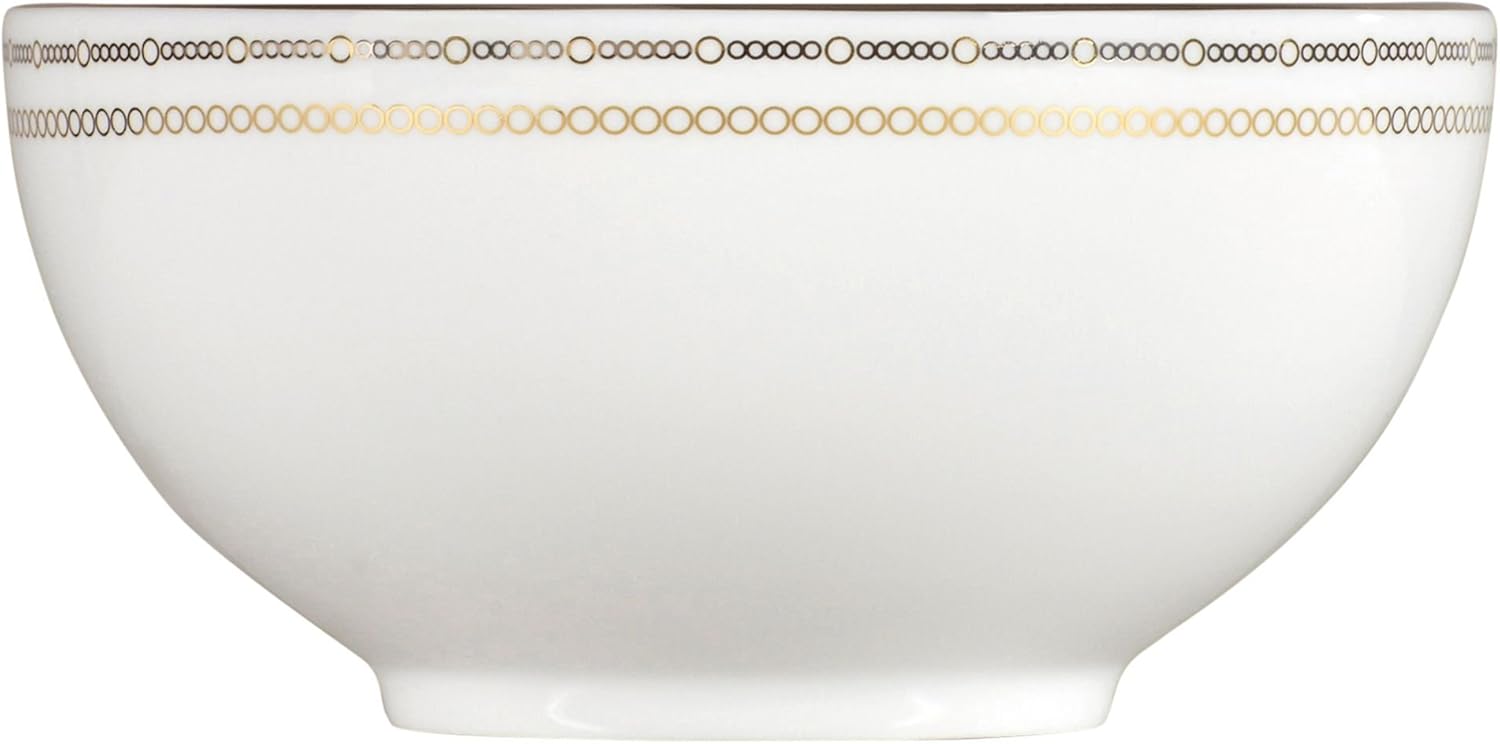 Saladier Wedgwood Vera Wang porcelaine or 25 cm-0