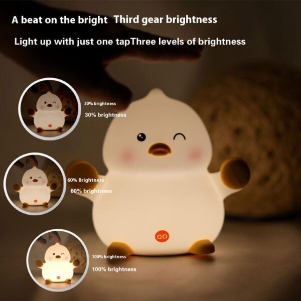 Veilleuse canard silicone Zanthicia lumière chaude nuit-3