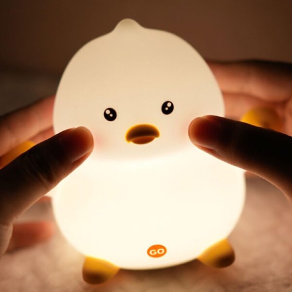 Veilleuse canard silicone Zanthicia lumière chaude nuit-7