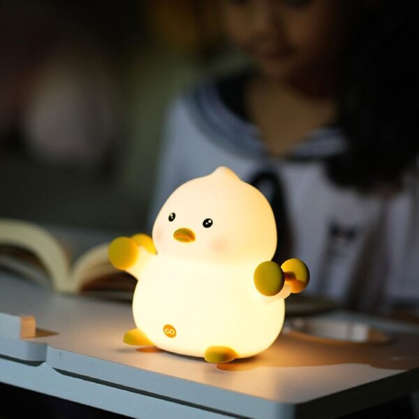 Veilleuse canard silicone Zanthicia lumière chaude nuit-8