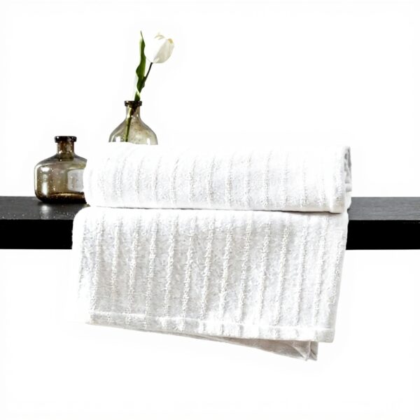 Vera Wang Couverture coton poids moyen blanc côtelé literie