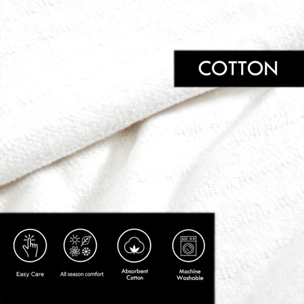 Vera Wang Couverture coton poids moyen blanc côtelé literie