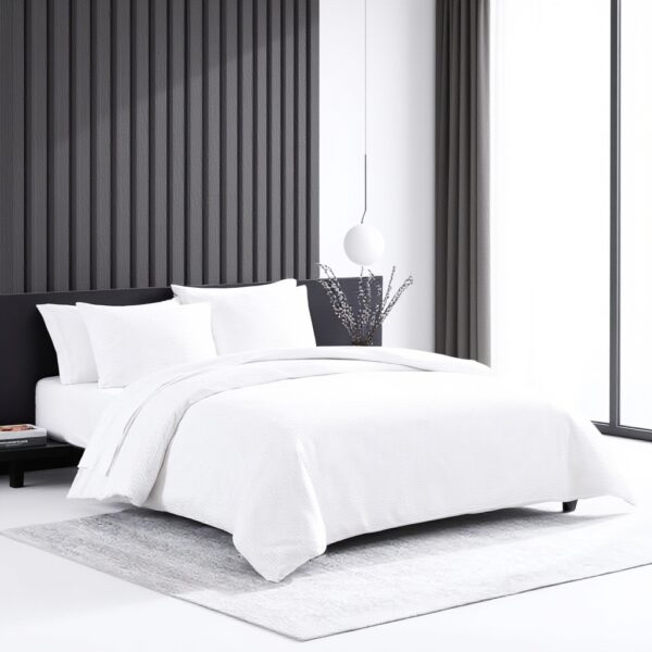 Housse de couette Vera Wang King Coton Respirant Blanc