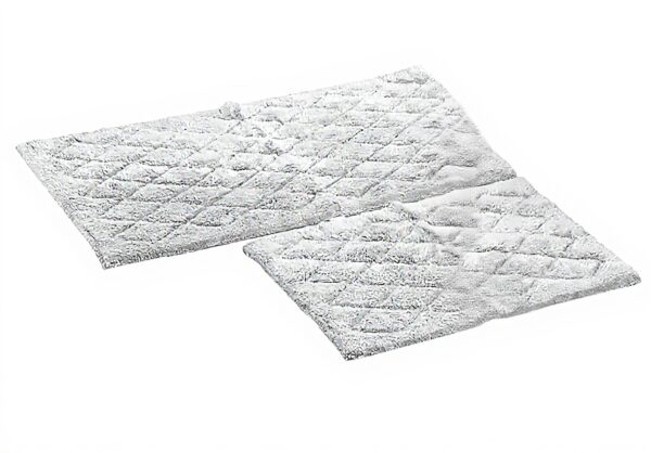 Tapis de bain Vera Wang lot 2 peluche doux absorbant gris