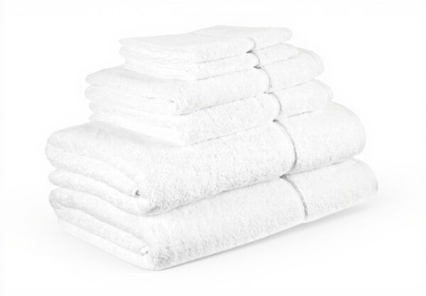 Ensemble serviettes coton blanc Vera Wang luxe absorbant