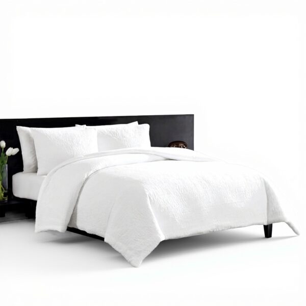 Parure de lit Vera Wang coton blanc très grand lit