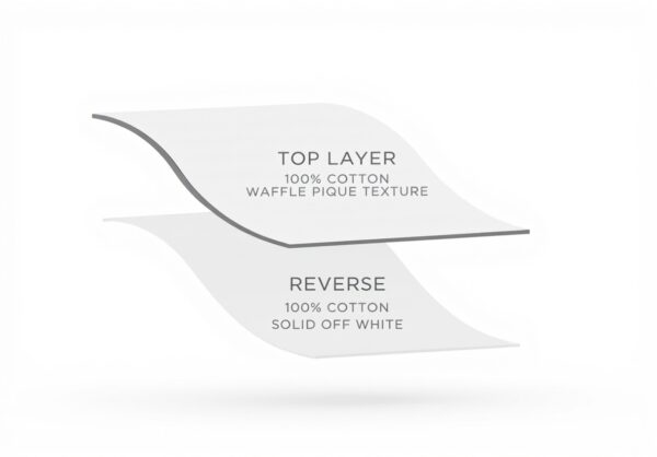 Parure de lit coton luxe Vera Wang gaufré bleu nuit