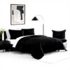 Parure de lit King Size Velours Vera Wang Noir Diamant