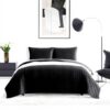 Parure de lit King Size Velours Vera Wang Noir Diamant