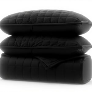 Parure de lit King Size Velours Vera Wang Noir Diamant