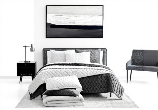 Parure de lit Vera Wang velours doux réversible grand lit