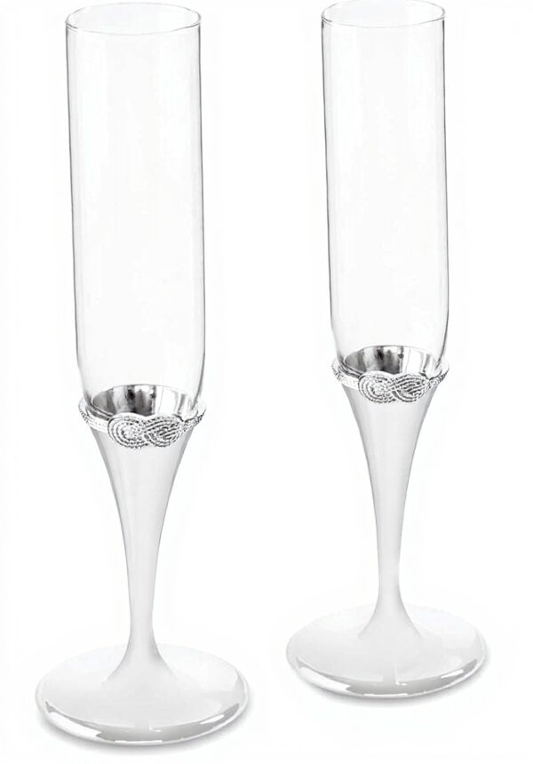 Flûtes à champagne Wedgwood Vera Wang Infinity design